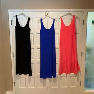 3 J Crew silk midi dresses in size small